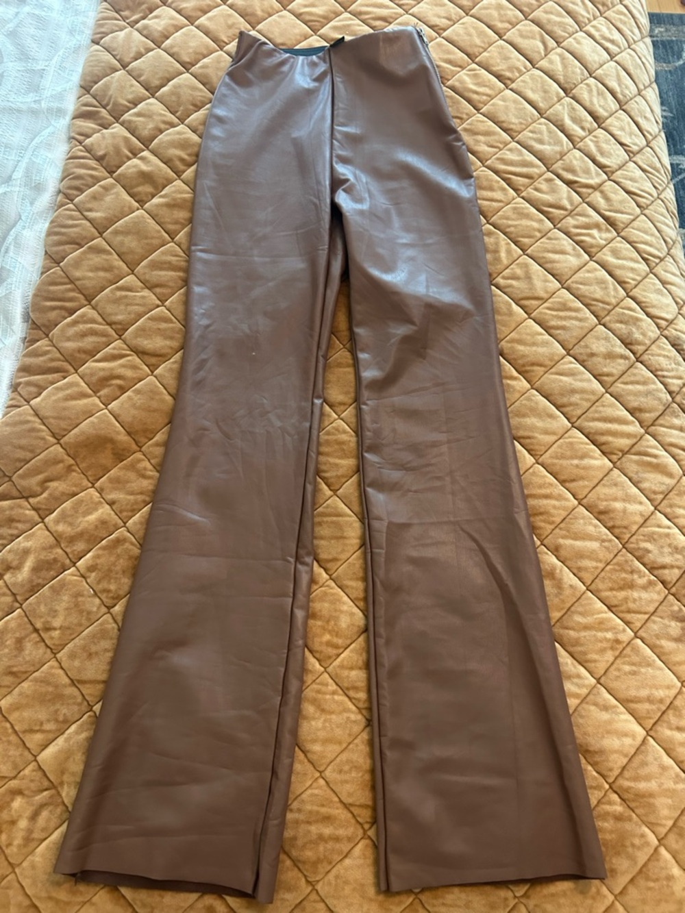 Forever 21 Tan Faux Leather Skirt